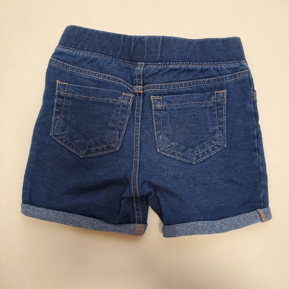 Jumping Beans Girls Blue Denim Shorts 3T, 2 Pair Dark and Medium Wash pull-on - Picture 3 of 9